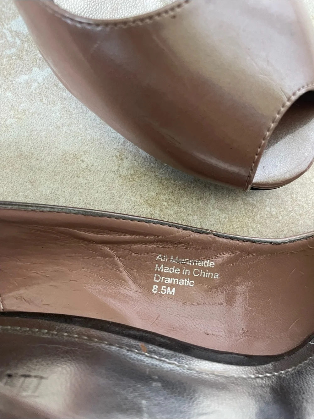 Alfani Two-Tone Peep-Toe Pumps in Taupe and Black